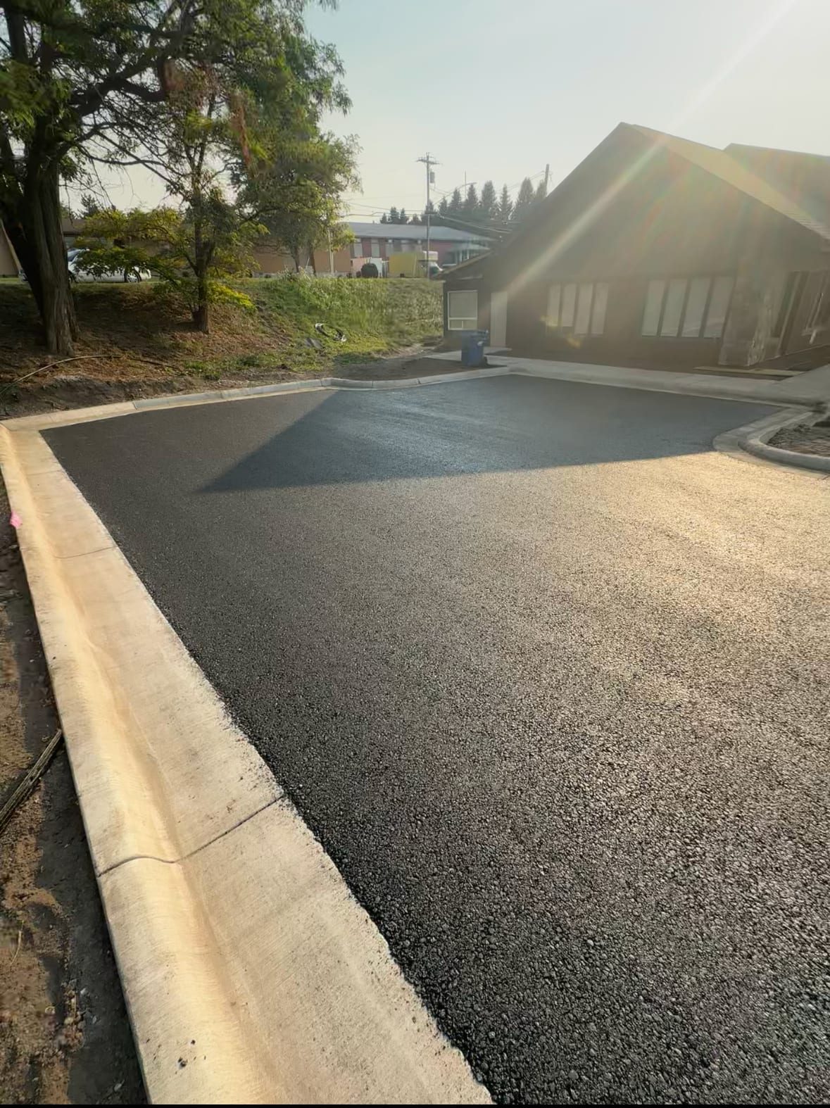 Finished asphalt pavement at a Montana property